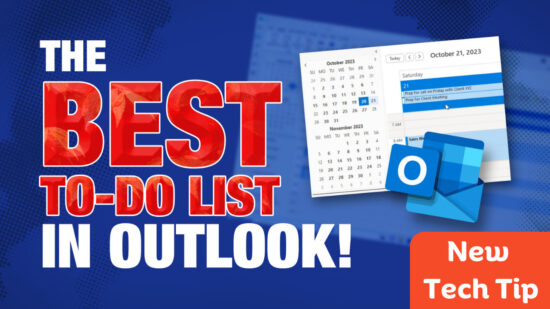 Using the Microsoft Outlook Calendar To-Do List